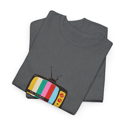Retro TV Graphic Heavy Cotton Tee, Vintage Style Shirt, Gift for TV Lovers, Casual Wear, Fun Summer Tee, Graphic Tee