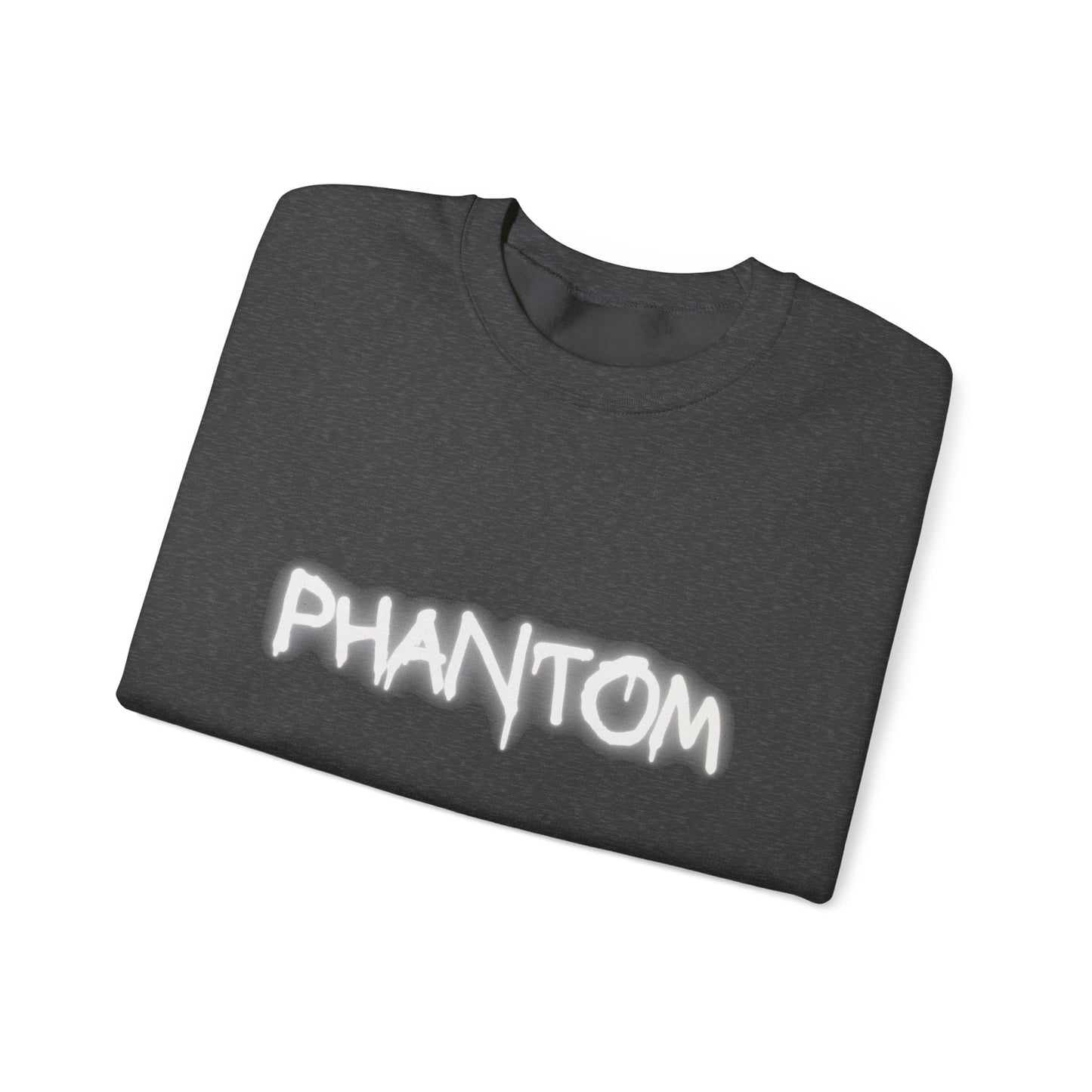 Phantom Unisex Crewneck Sweatshirt, Cozy Fashion, Casual Wear, Halloween Apparel, Gift for Ghost Lovers, Comfortable Everyday