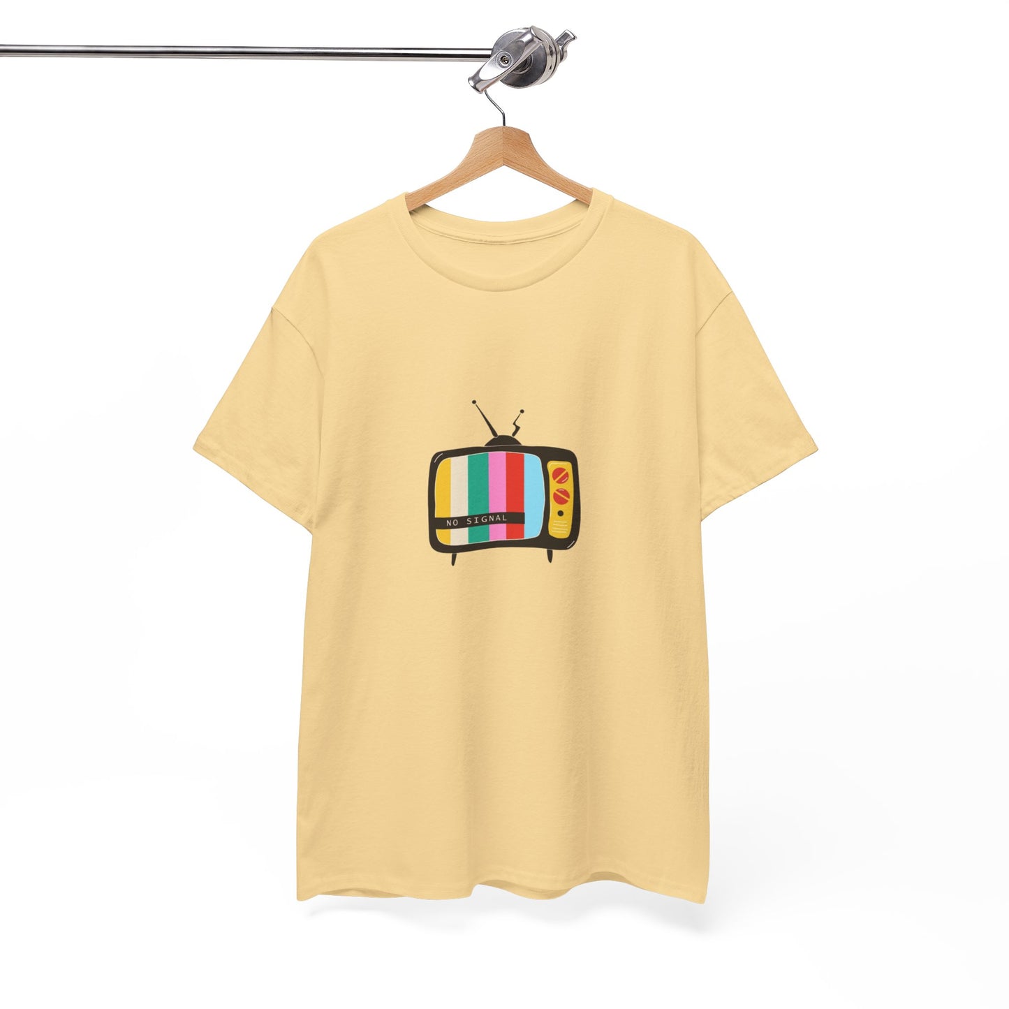 Retro TV Graphic Heavy Cotton Tee, Vintage Style Shirt, Gift for TV Lovers, Casual Wear, Fun Summer Tee, Graphic Tee