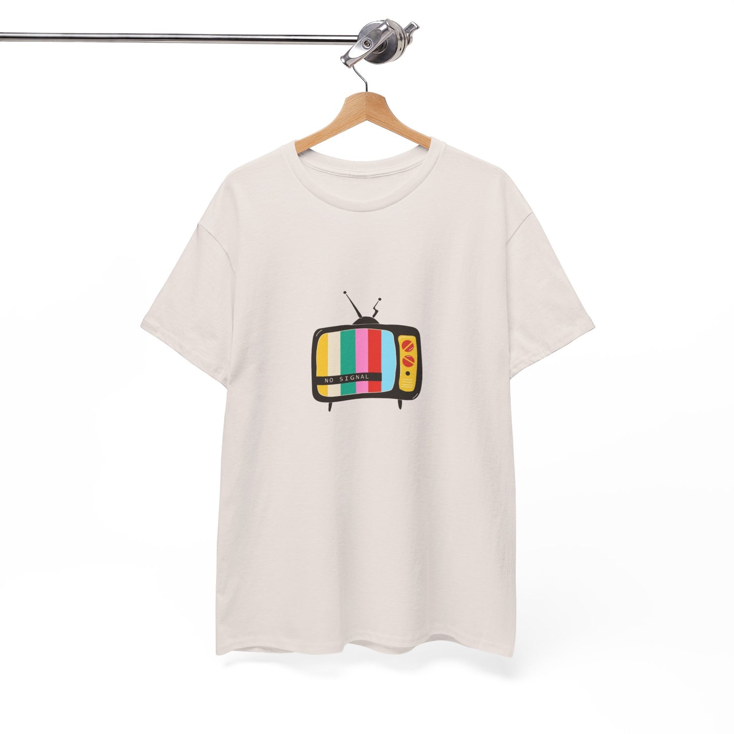 Retro TV Graphic Heavy Cotton Tee, Vintage Style Shirt, Gift for TV Lovers, Casual Wear, Fun Summer Tee, Graphic Tee