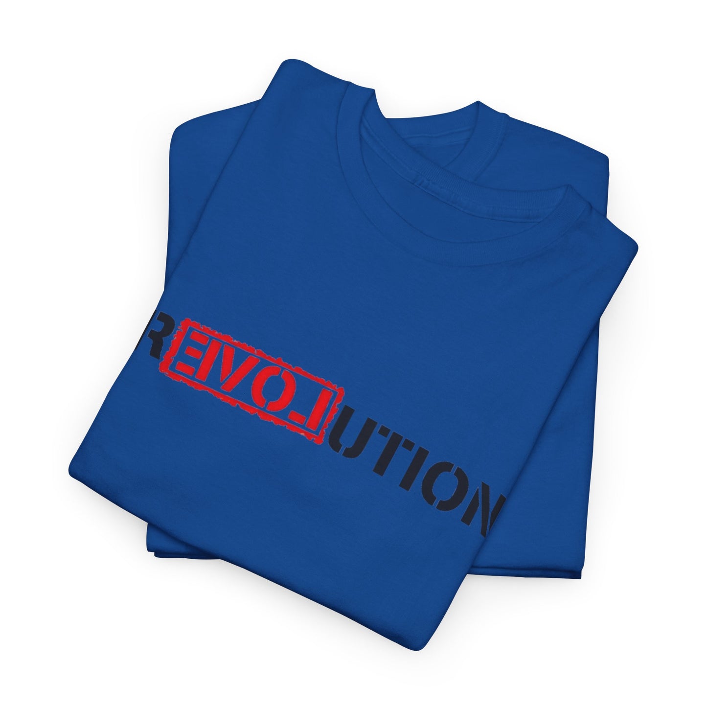 Heavy Cotton Tee with REVO-lution Design - Casual Wear, Statement Shirt, Gift for Activists, Streetwear Essential