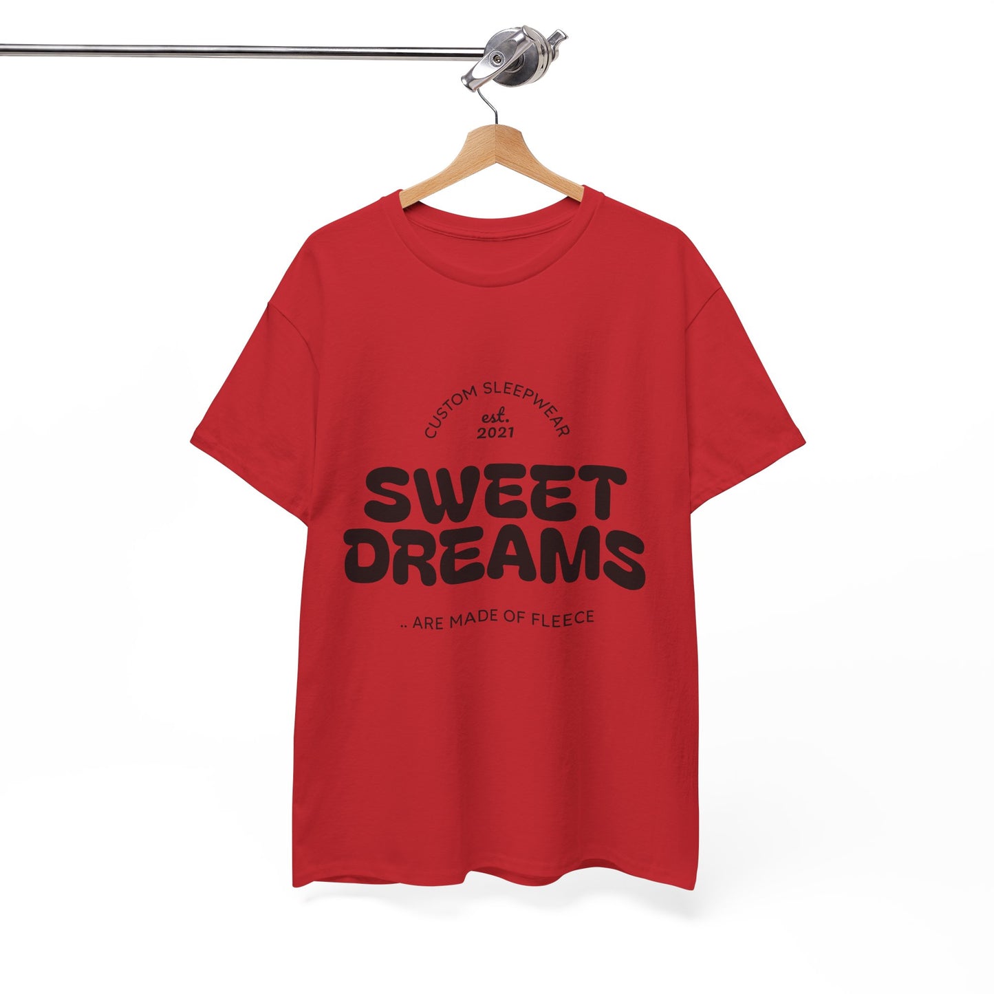 Sweet Dreams Heavy Cotton Tee, Cozy Sleep Shirt, Funny Sleepwear, Gift for Sleep Lovers, Birthday Pajama Top, Unisex T-Shirt