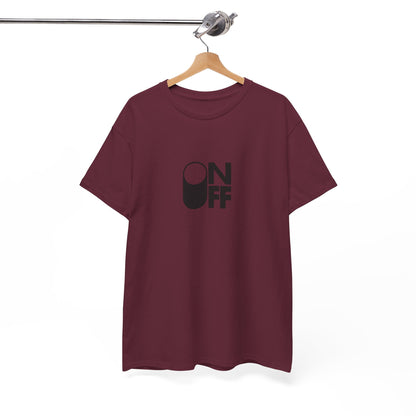 ON/OFF Heavy Cotton Tee - Perfect Gift for Tech Lovers, Casual Wear, Gamer Shirt, Everyday Comfort