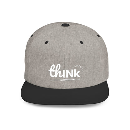 Trendy Snapback Hat, Casual Cap, Adjustable Flat Bill, Gift for Him, Streetwear Essential, Think Hat, Cool Accessories