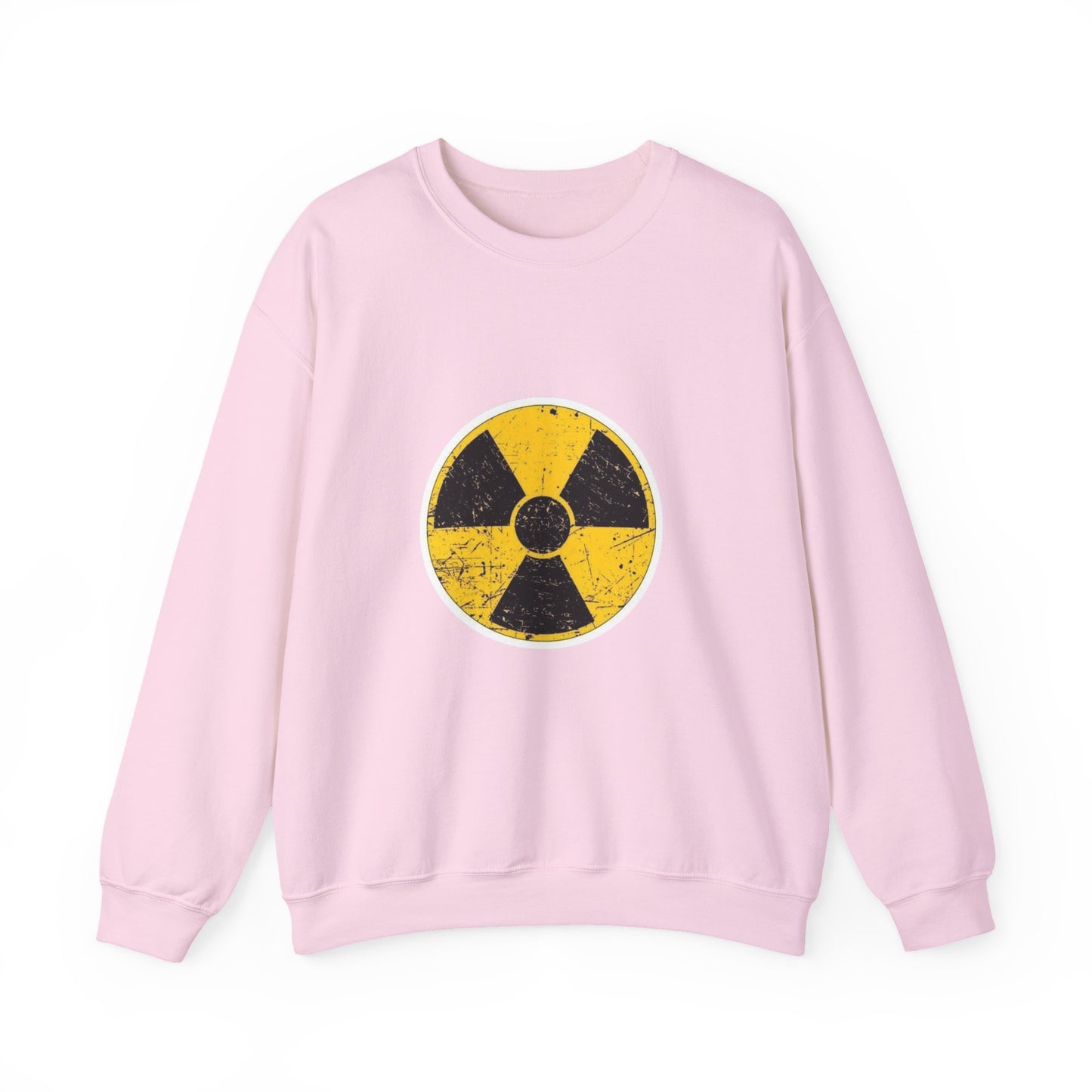Radiation Symbol Sweatshirt, Vintage Crewneck, Unisex Cozy Attire, Casual Everyday Wear, Perfect Gift for Geek Culture