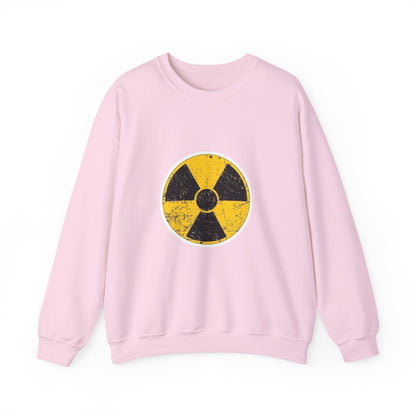 Radiation Symbol Sweatshirt, Vintage Crewneck, Unisex Cozy Attire, Casual Everyday Wear, Perfect Gift for Geek Culture