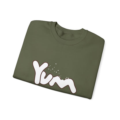 Yummy Vibes Crewneck Sweatshirt | Unisex Cool Fashion Gift, Cozy Loungewear, Foodie Apparel, Fun Kitchen Wear, Casual Everyday Style