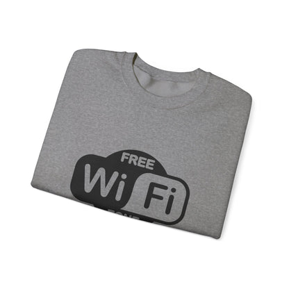 Cozy WiFi Zone Sweatshirt | Unisex Crewneck | Perfect for Home, Travel, or Gifts