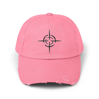 Distressed Unisex Cap with Target Design, Casual Hat, Gift for Him or Her, Trendy Accessory, Summer Vibes