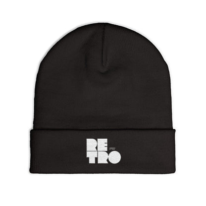 Retro Embroidered Knit Beanie, Cozy Winter Hat, Fashionable Beanie, Stylish Headwear, Perfect Gift for Him or Her