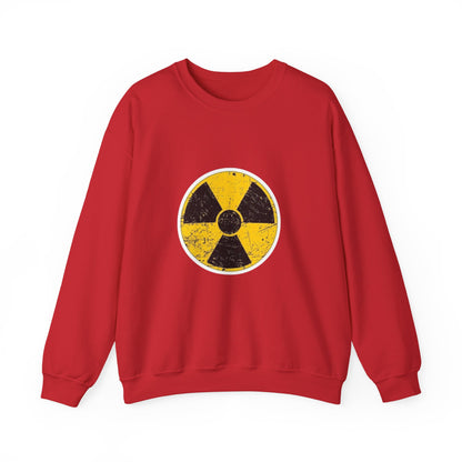 Radiation Symbol Sweatshirt, Vintage Crewneck, Unisex Cozy Attire, Casual Everyday Wear, Perfect Gift for Geek Culture