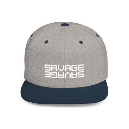 Savage Spirit Flat Bill Snapback Hat | Trendy Adjustable Cap for Streetwear Lovers, Gift for Friends, Summer Fashion Accessory, Cool