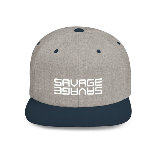 Savage Spirit Flat Bill Snapback Hat | Trendy Adjustable Cap for Streetwear Lovers, Gift for Friends, Summer Fashion Accessory, Cool