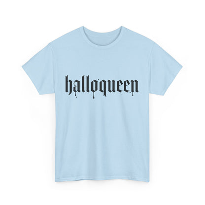 Halloween Heavy Cotton Tee, Halloqueen Graphic Shirt, Fall Festival Tee, Spooky Season Apparel, Halloween Costume Top