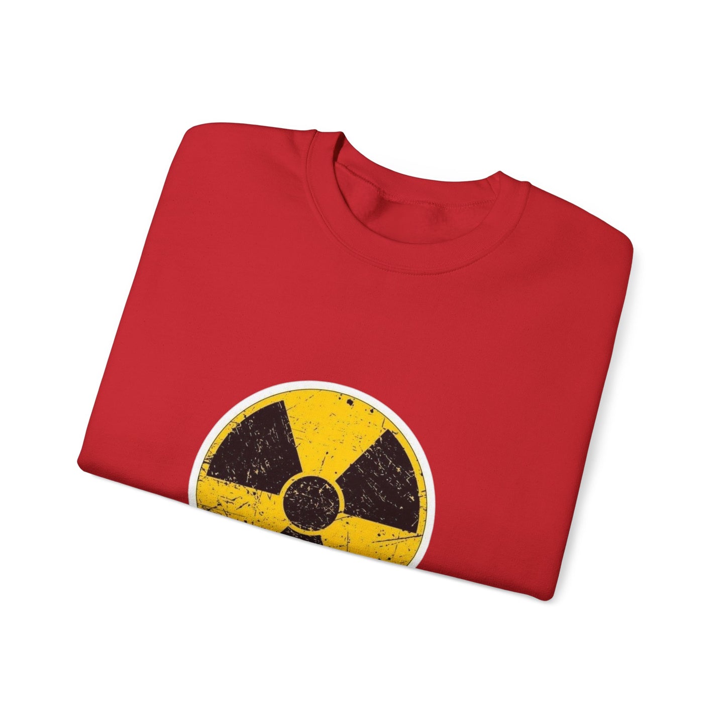 Radiation Symbol Sweatshirt, Vintage Crewneck, Unisex Cozy Attire, Casual Everyday Wear, Perfect Gift for Geek Culture