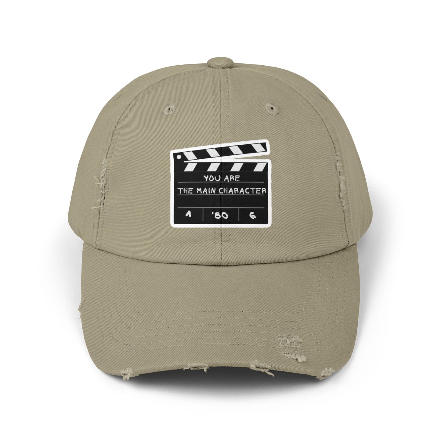 Unisex Distressed Cap | You're the Main Character | Casual Style, Gift for Film Lovers, Movie Nights, Everyday Wear, Trendy Accessory