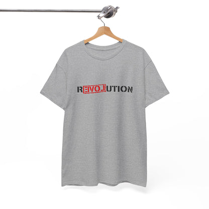 Heavy Cotton Tee - REVOlution Graphic Shirt, Casual Wear, Gift for Change Makers, Bold Statement Tee, Everyday Streetwear