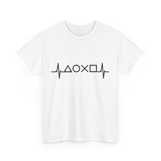 Heartbeat Graphic Tee for Everyday Wear, Cotton T-shirt, Casual Gift, Music Lover Shirt, Trendy Everyday Tee