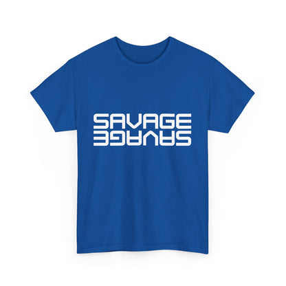 Savage Graphic Heavy Cotton Tee | Casual Streetwear, Motivational Wear, Birthday Gift, Trendy Apparel, Self-Expression T-Shirt